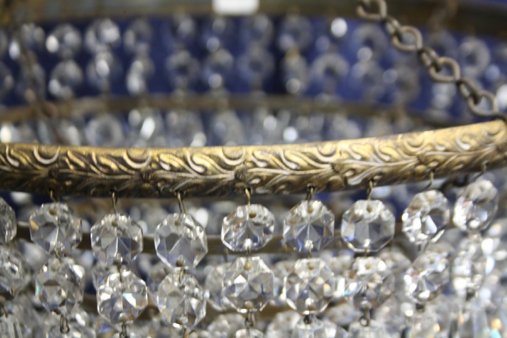 Early 20th century oval diamond spike chandelier View IV