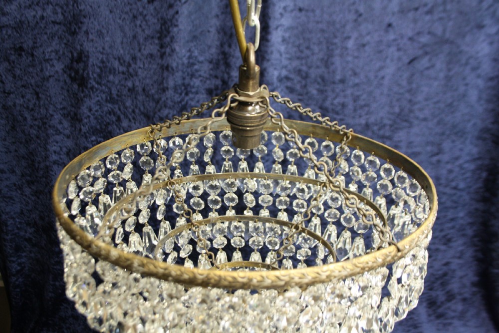 Early 20th century oval diamond spike chandelier View V