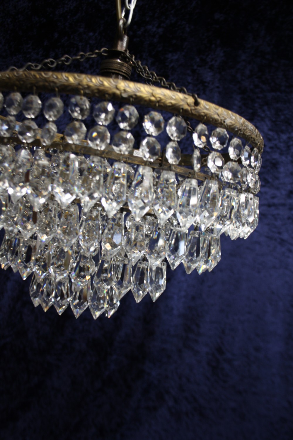 Early 20th century oval diamond spike chandelier View VI