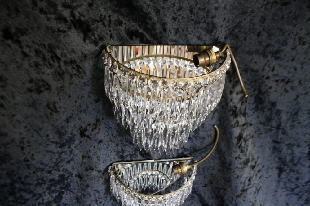 Early 20th century pair of spike wall lights View III