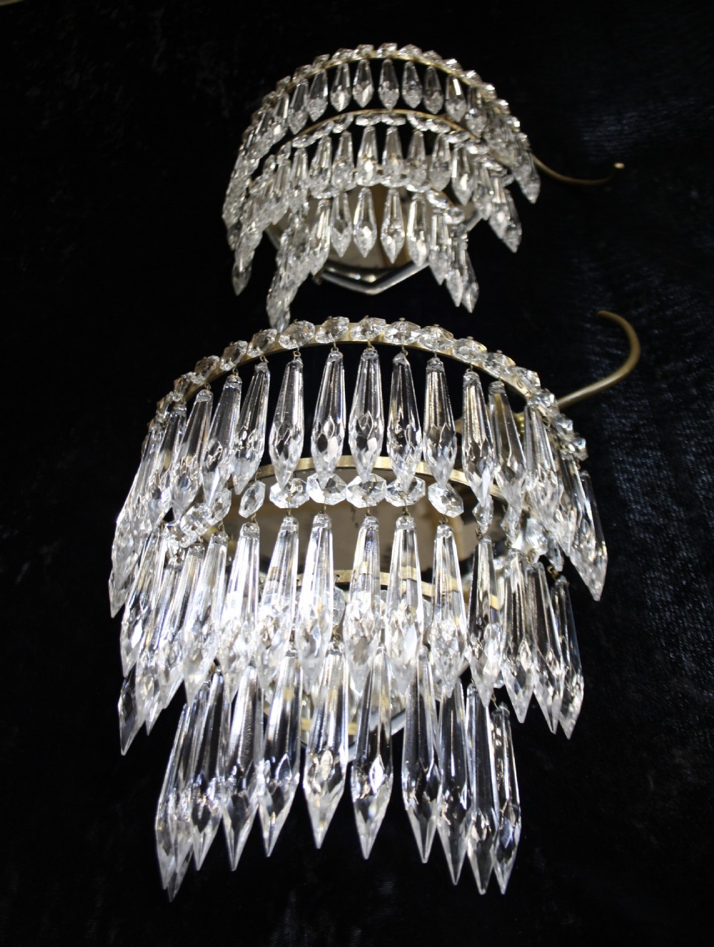 Early 20th century pair of spike wall lights View IV