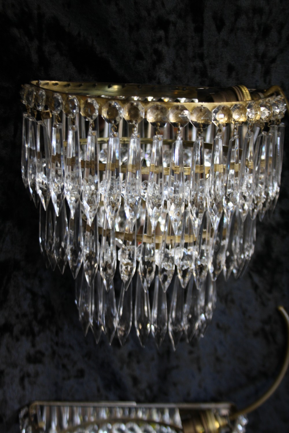 Early 20th century pair of spike wall lights View VIII