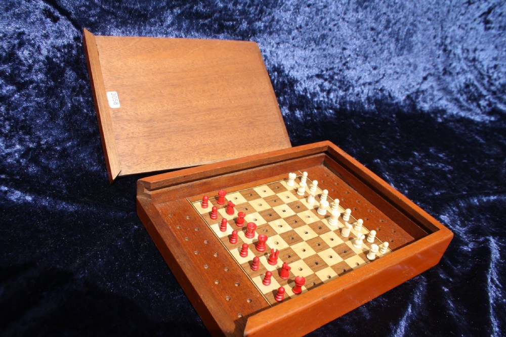 Edwardian miniature chess set  View III
