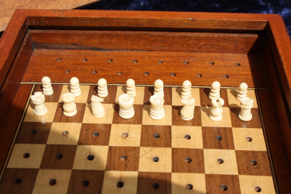 Edwardian miniature chess set  View IV