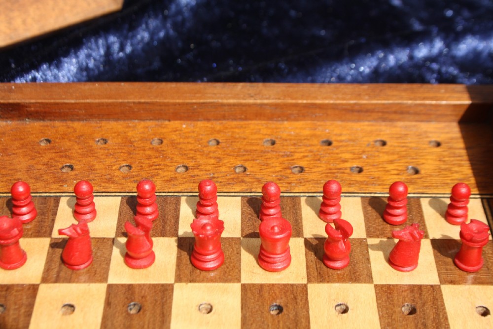 Edwardian miniature chess set  View V