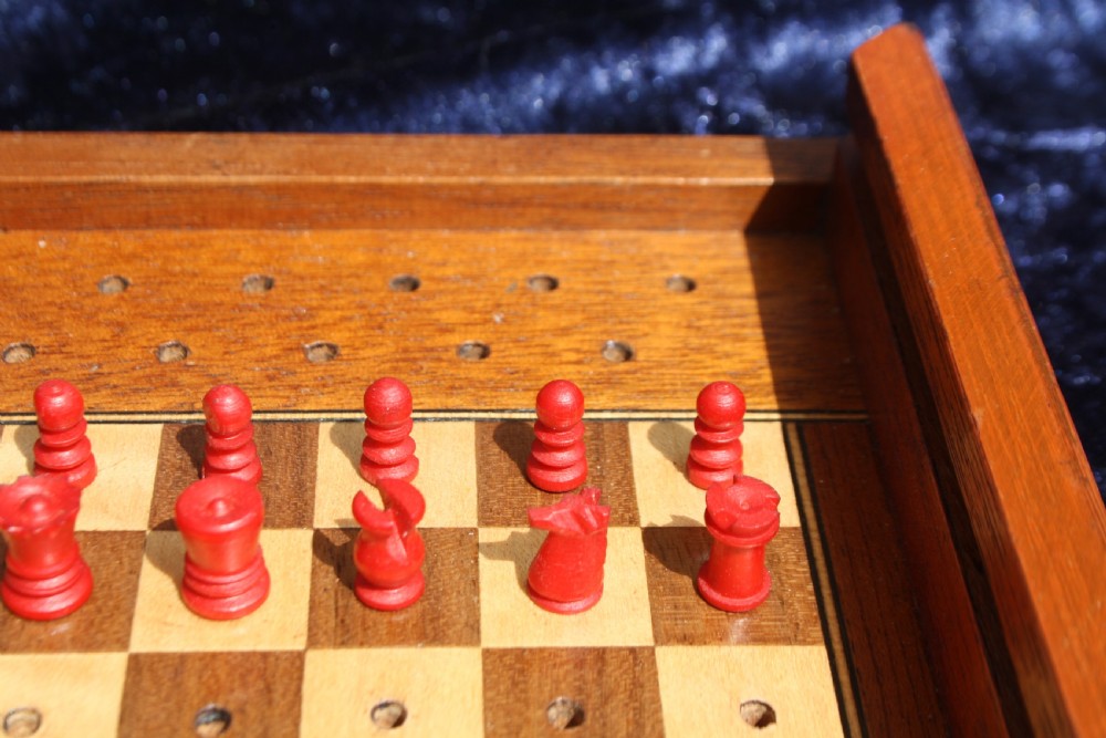 Edwardian miniature chess set  View VI