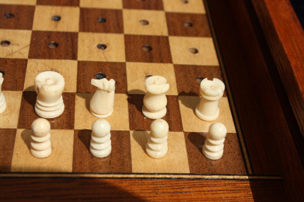 Edwardian miniature chess set  View VII