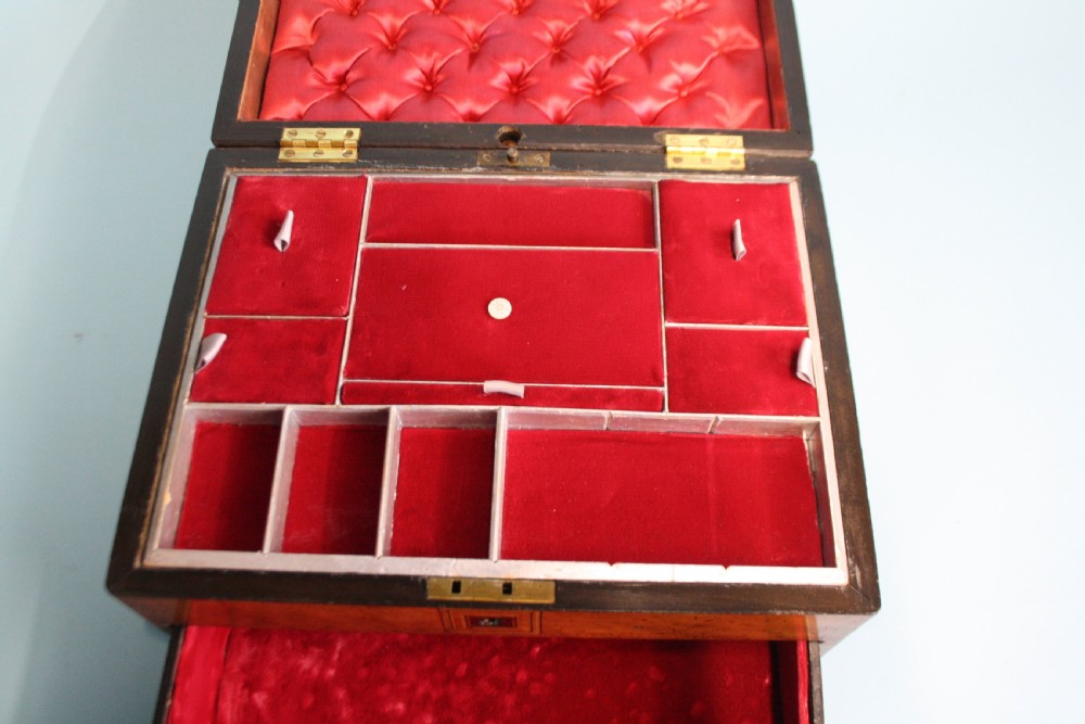 Late 19th century jewellery box with fitted interior. View VI