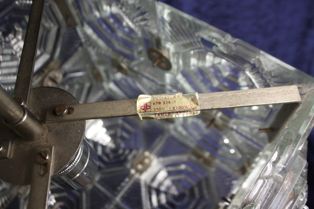Early 20th century art deco check ceiling light View X