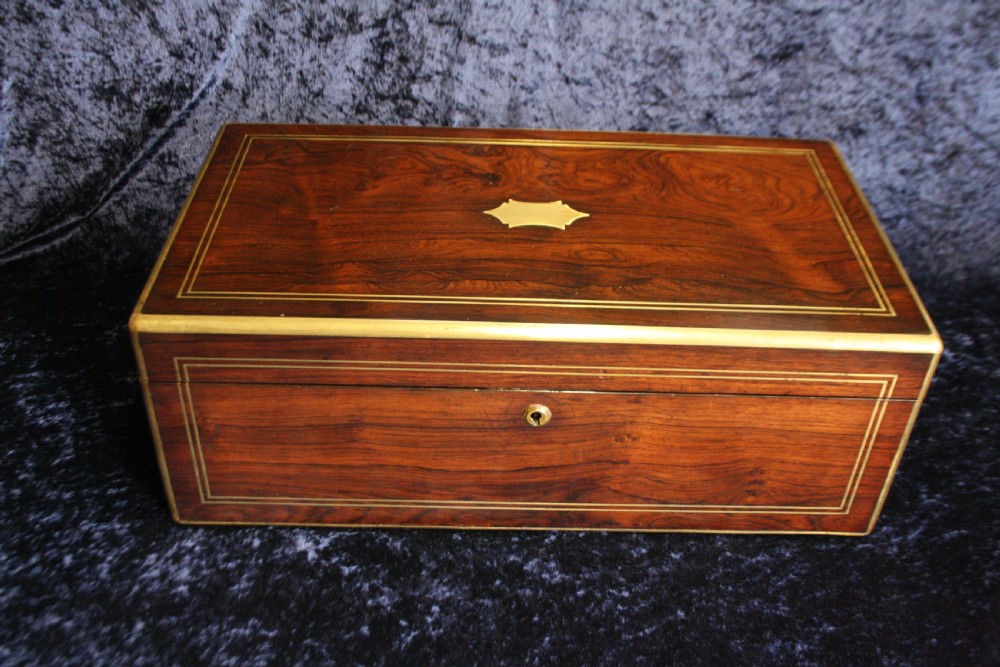 Late 19th century large writing slope in rosewood