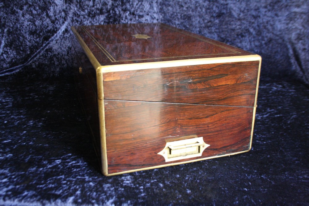 Late 19th century large writing slope in rosewood View II