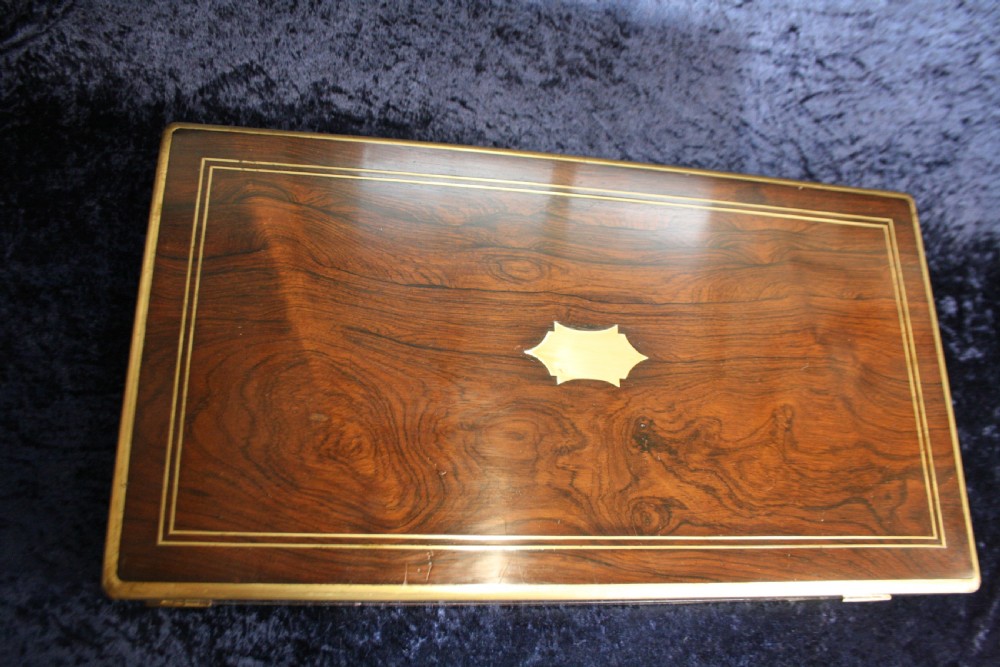 Late 19th century large writing slope in rosewood View V