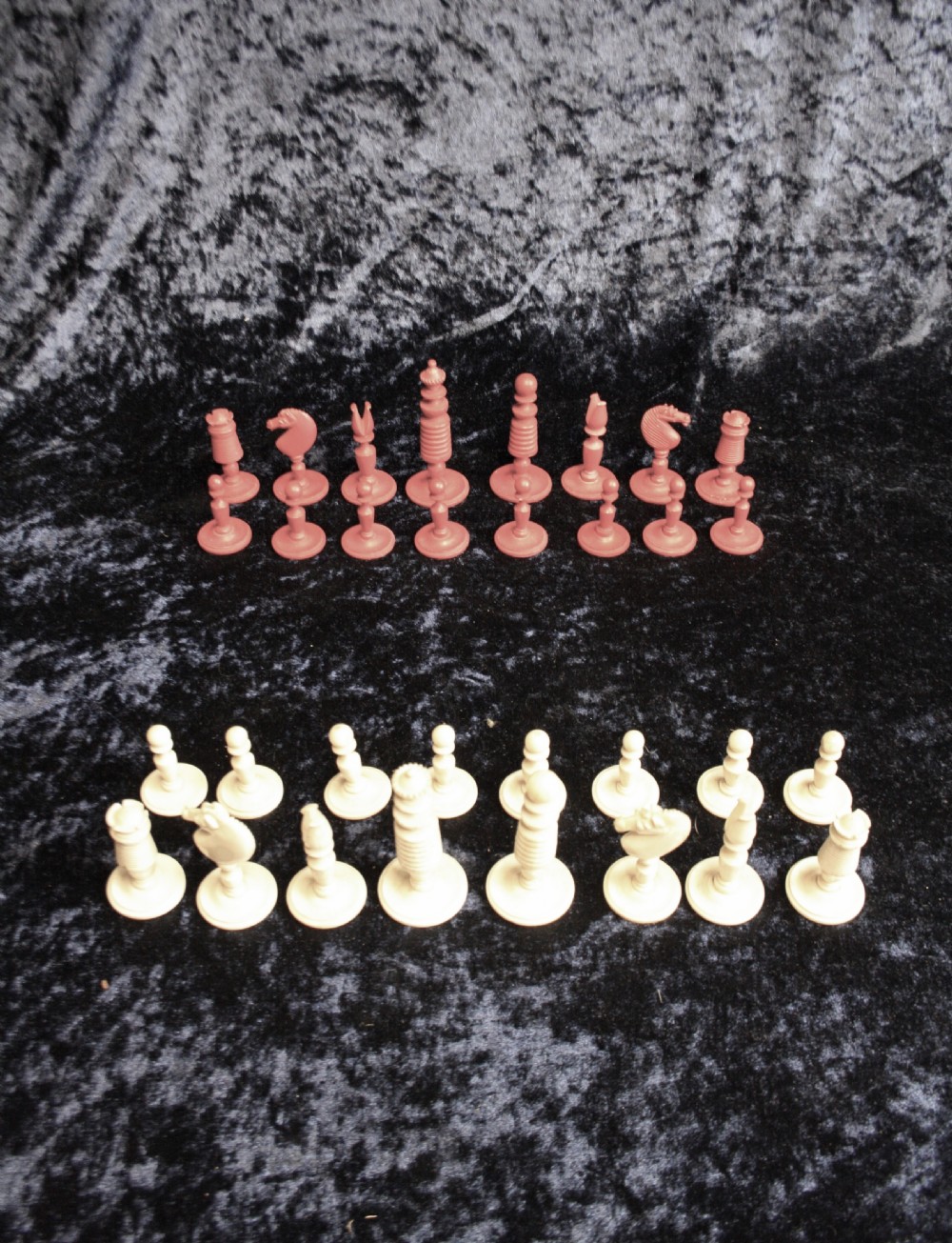 Early 20th century chess set in bone