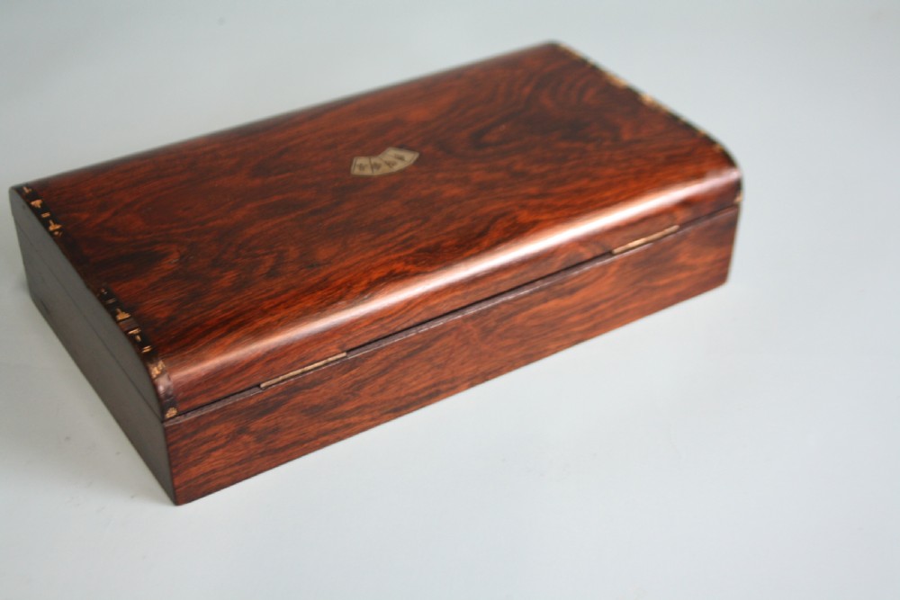 Rosewood antique card compendium / games box  View V