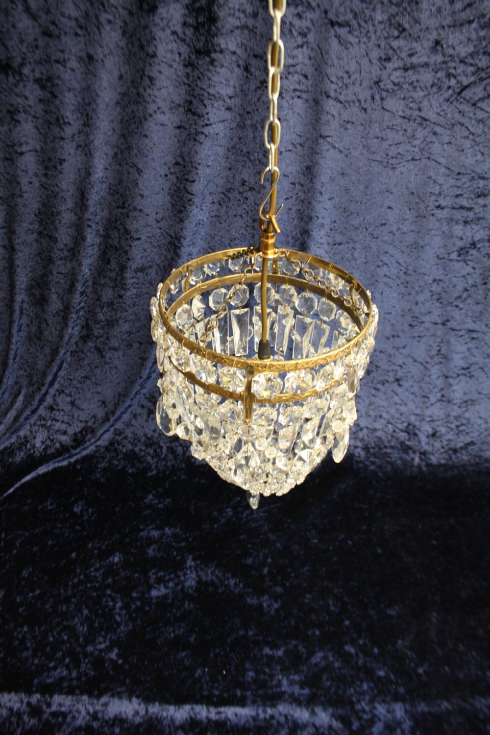 Early 20th century double ring bag chandelier View II