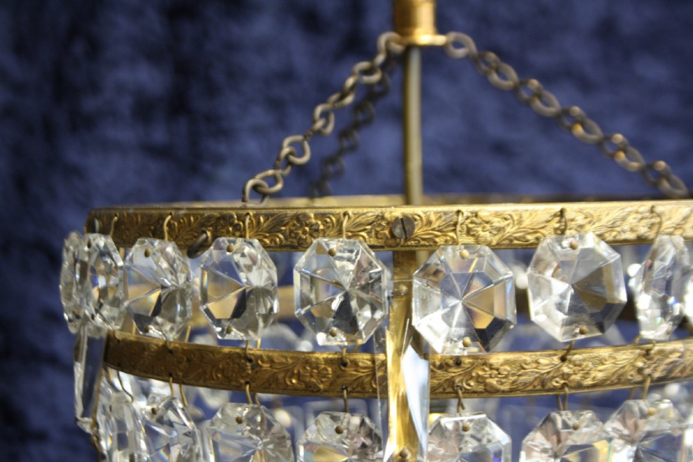 Early 20th century double ring bag chandelier View VII