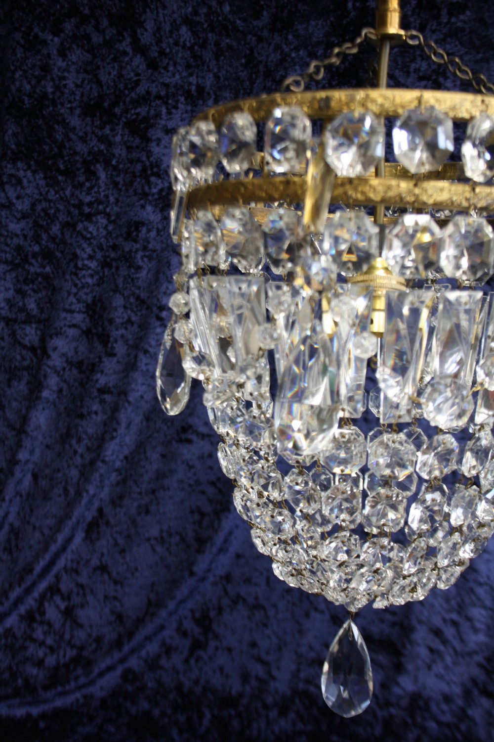 Early 20th century double ring bag chandelier View IX