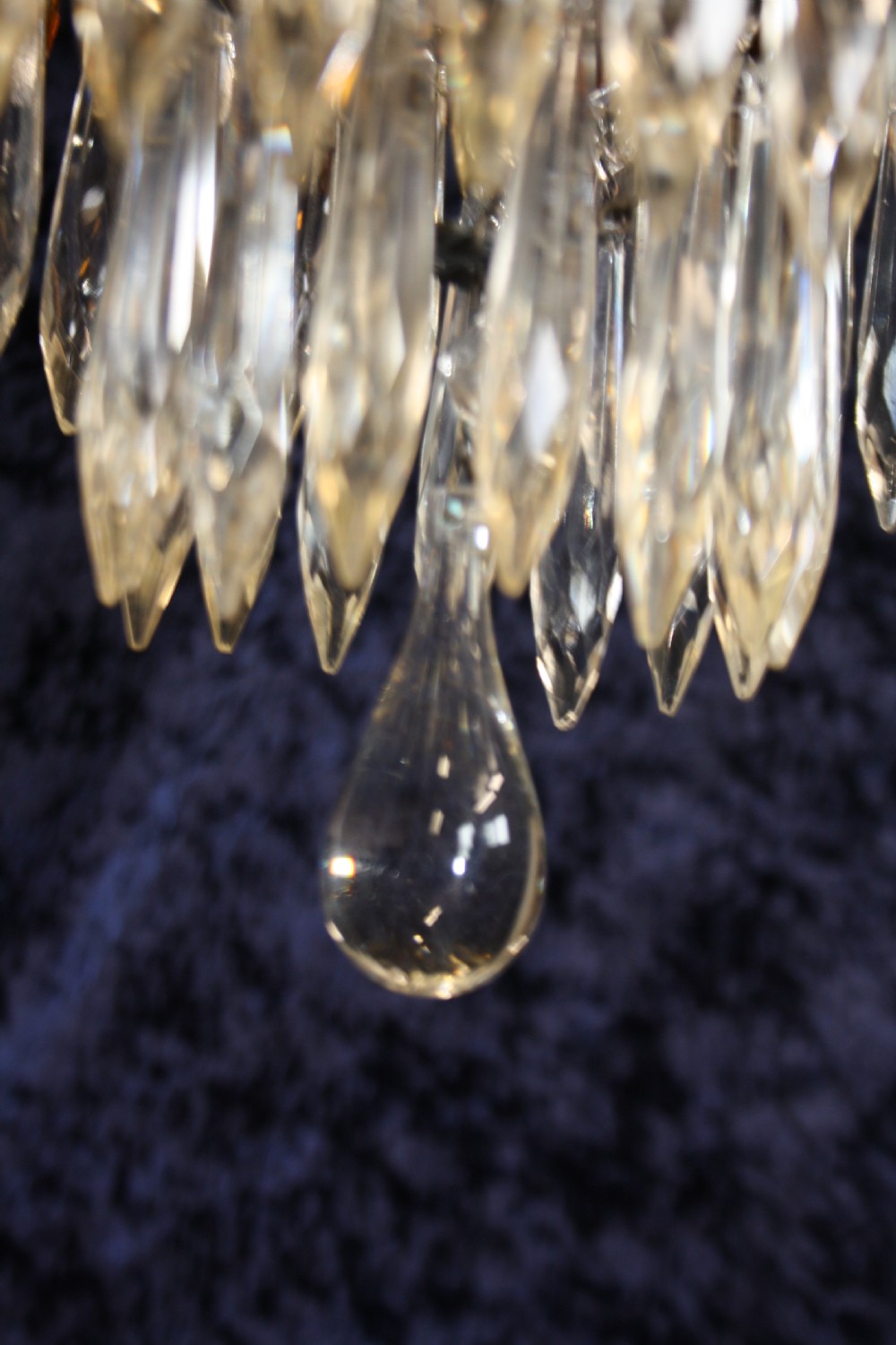 Spike chandelier with unusual yellow detail View V