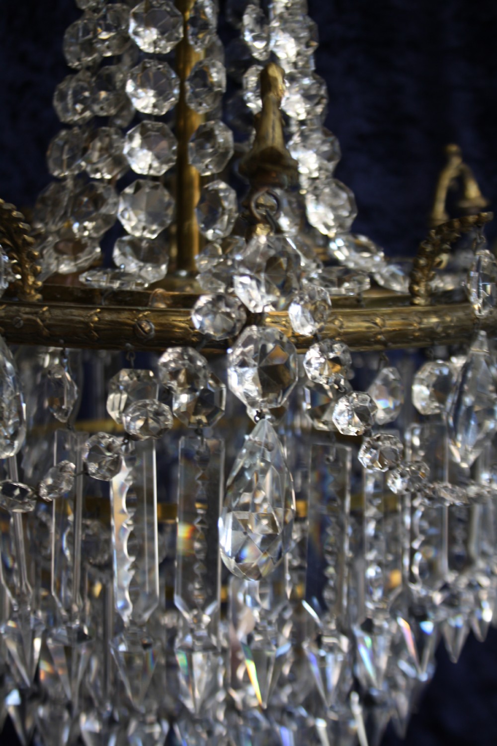 Early 20th century large four tier lustre chandelier View VI