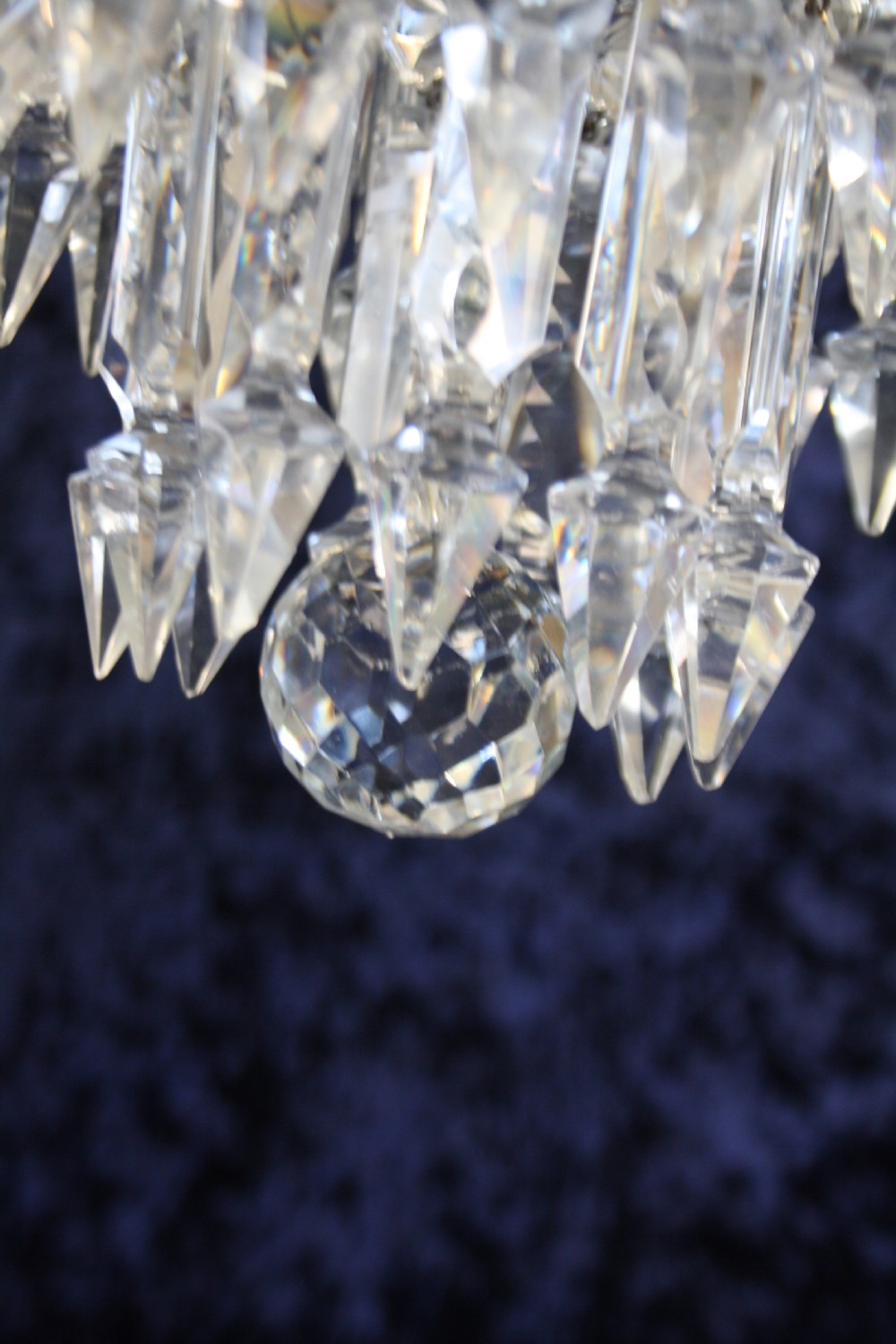 Early 20th century large four tier lustre chandelier View VII