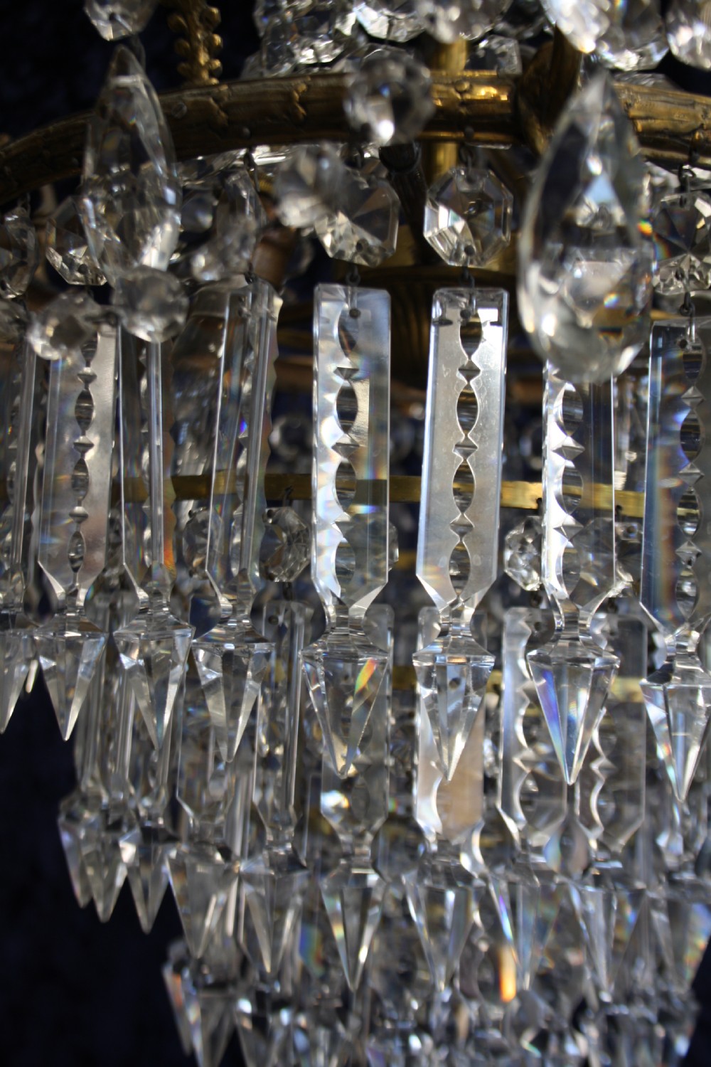 Early 20th century large four tier lustre chandelier View VIII