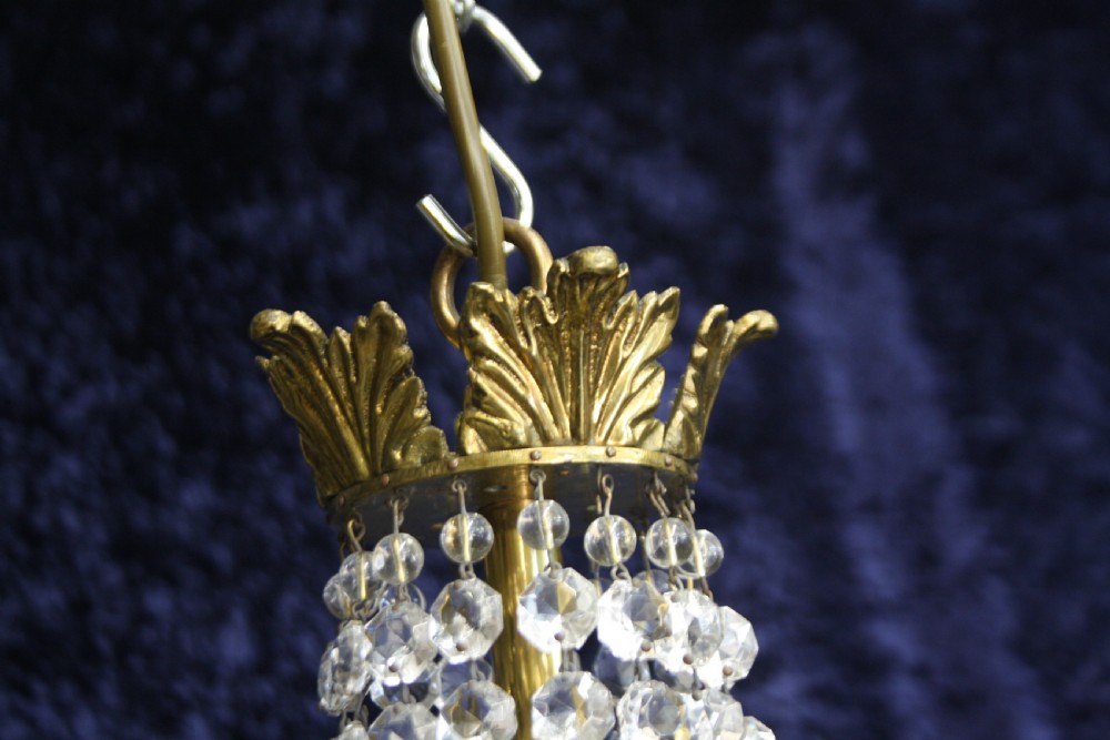 Early 20th century large four tier lustre chandelier View IX