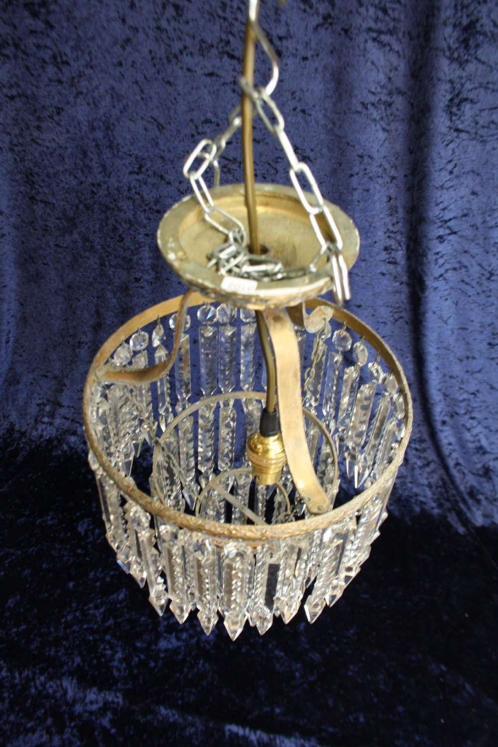 Early 20th century large three tier lustre chandelier View II