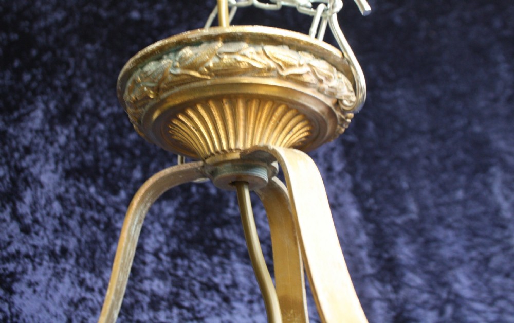 Early 20th century large three tier lustre chandelier View IV