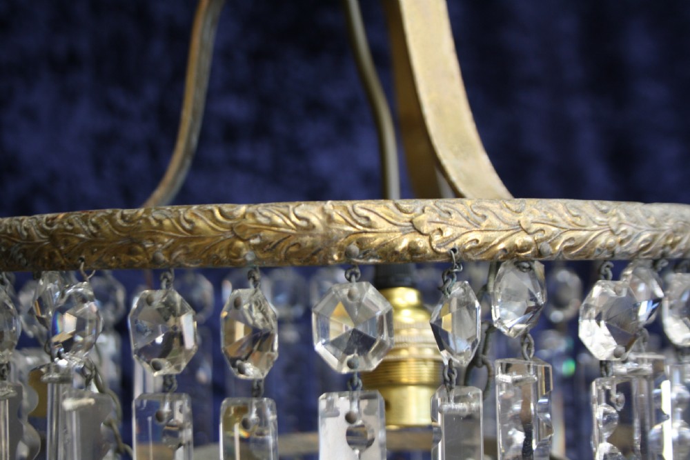 Early 20th century large three tier lustre chandelier View V
