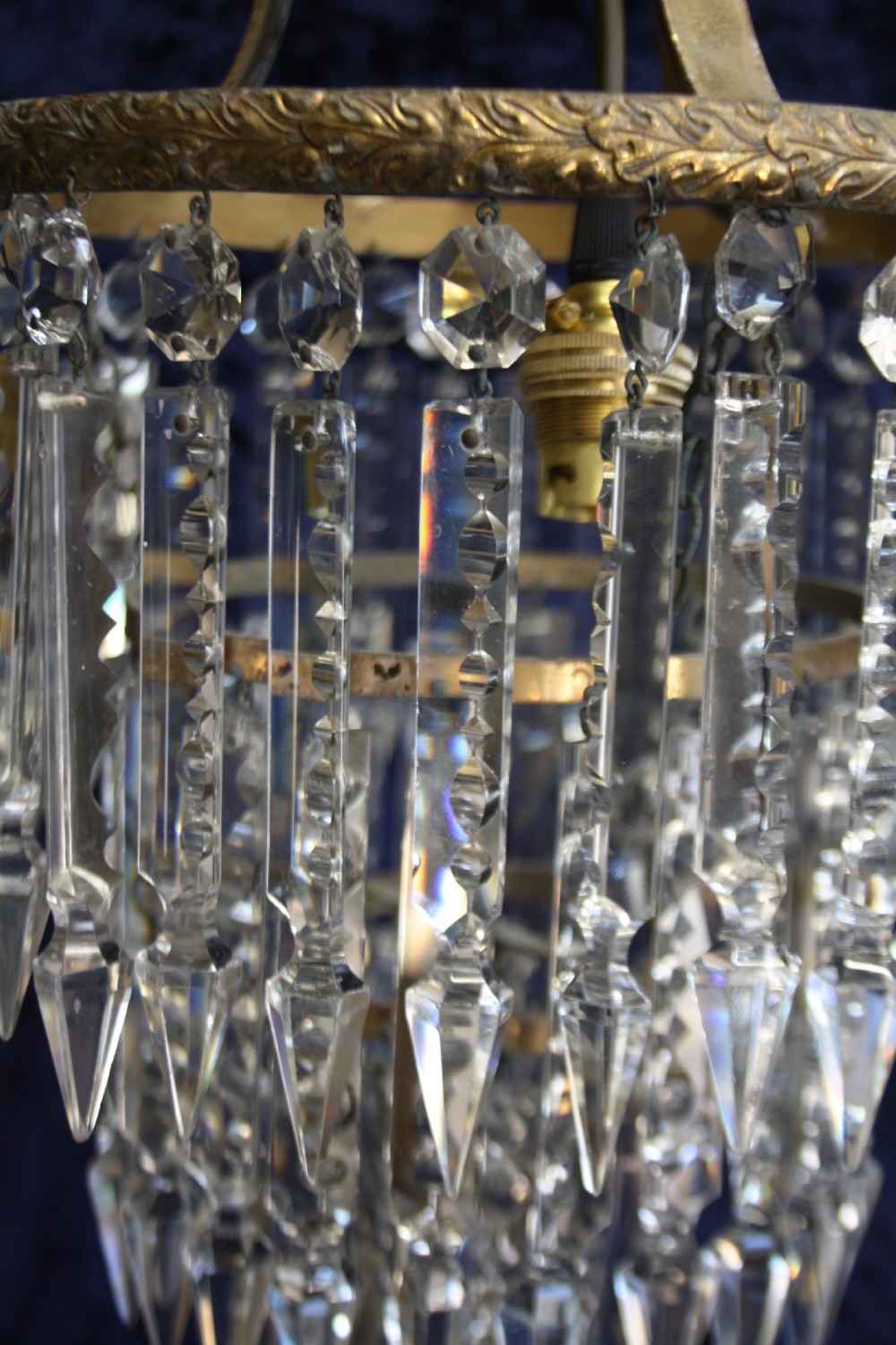 Early 20th century large three tier lustre chandelier View VI