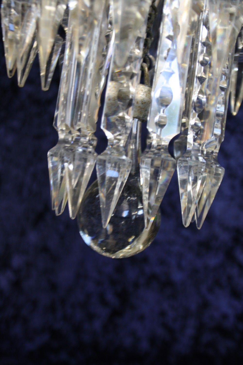Early 20th century large three tier lustre chandelier View VII