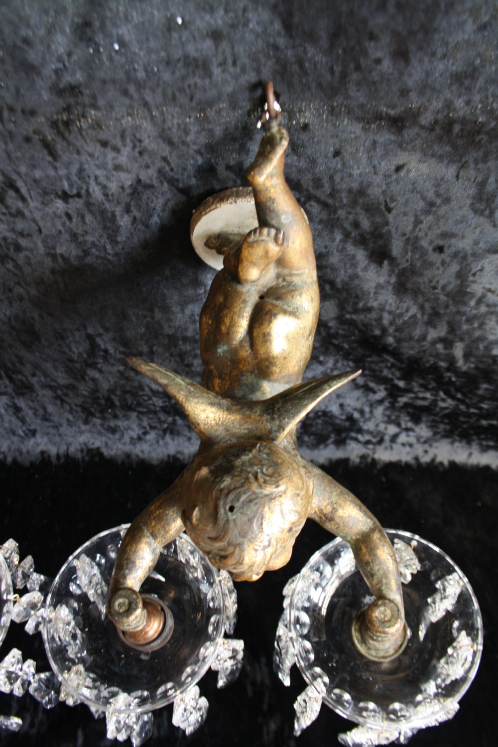 
Early 20th century pair of cherub wall lights View IV
