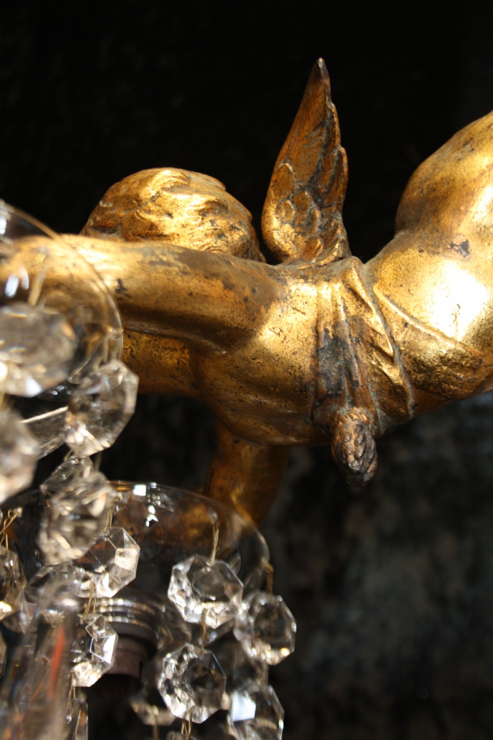 
Early 20th century pair of cherub wall lights View XII
