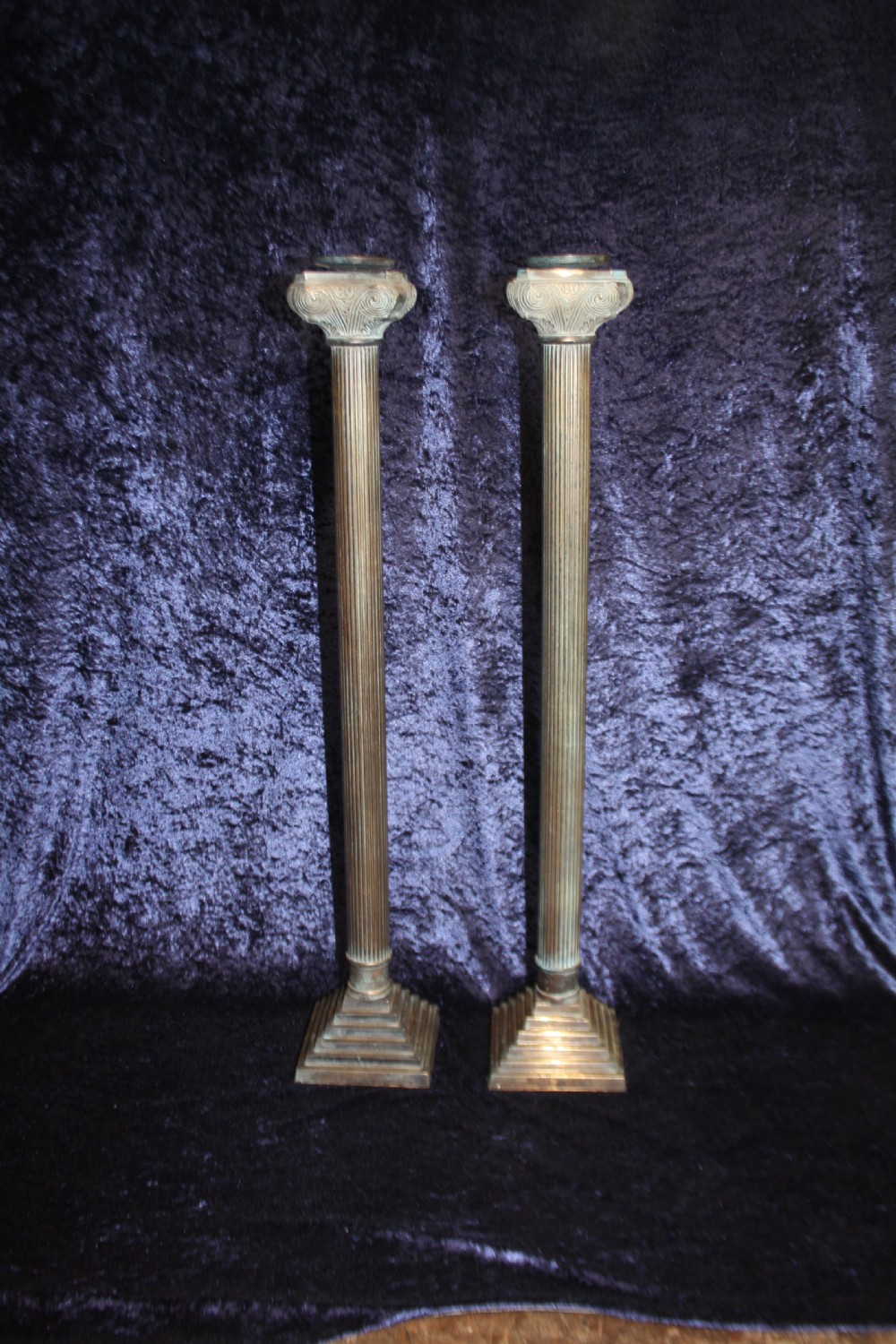 Early 20th century large pair of candlesticks