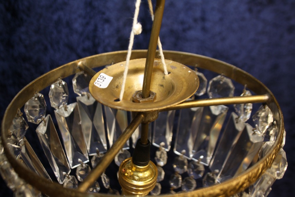 Early 20th century prism bag chandelier View II