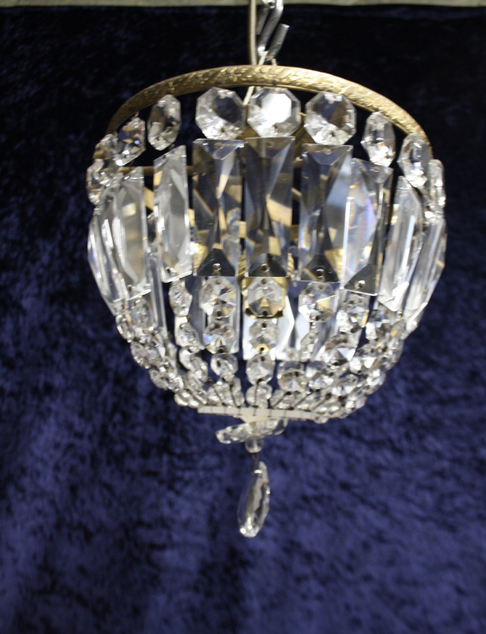 Early 20th century prism bag chandelier View VIII