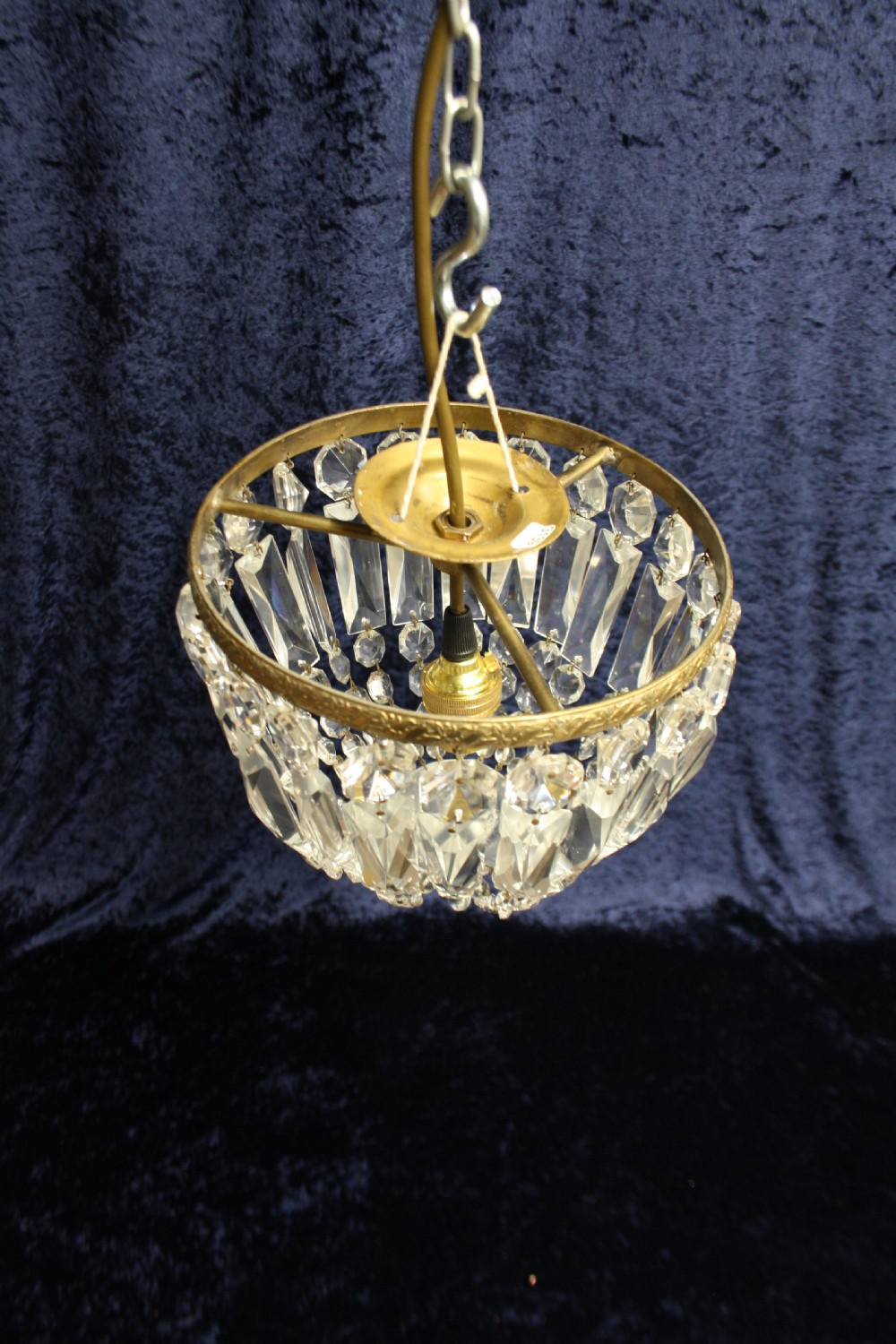 Early 20th century prism bag chandelier View IX
