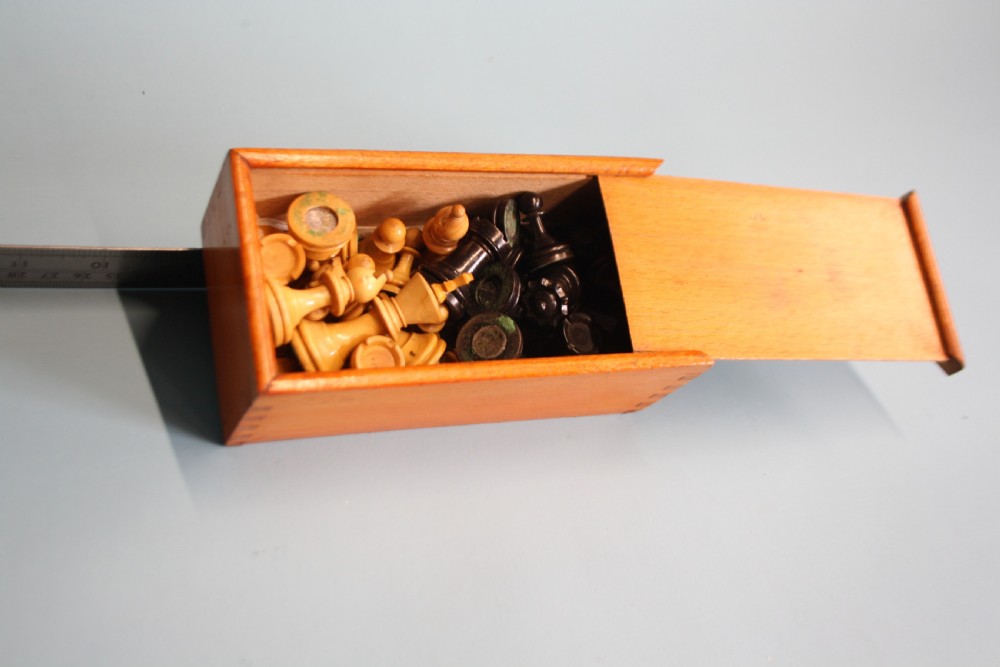 Small weighted chess set made by. (BENETFINK) LONDON View II