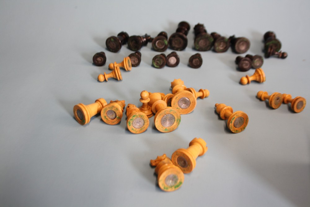 Small weighted chess set made by. (BENETFINK) LONDON View III
