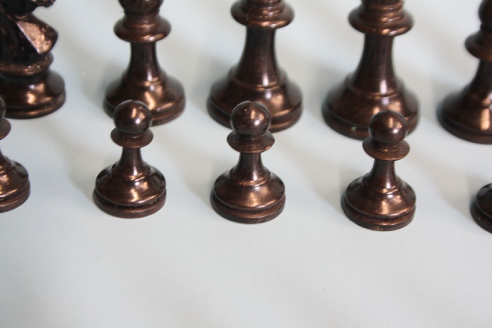 Small weighted chess set made by. (BENETFINK) LONDON View VI