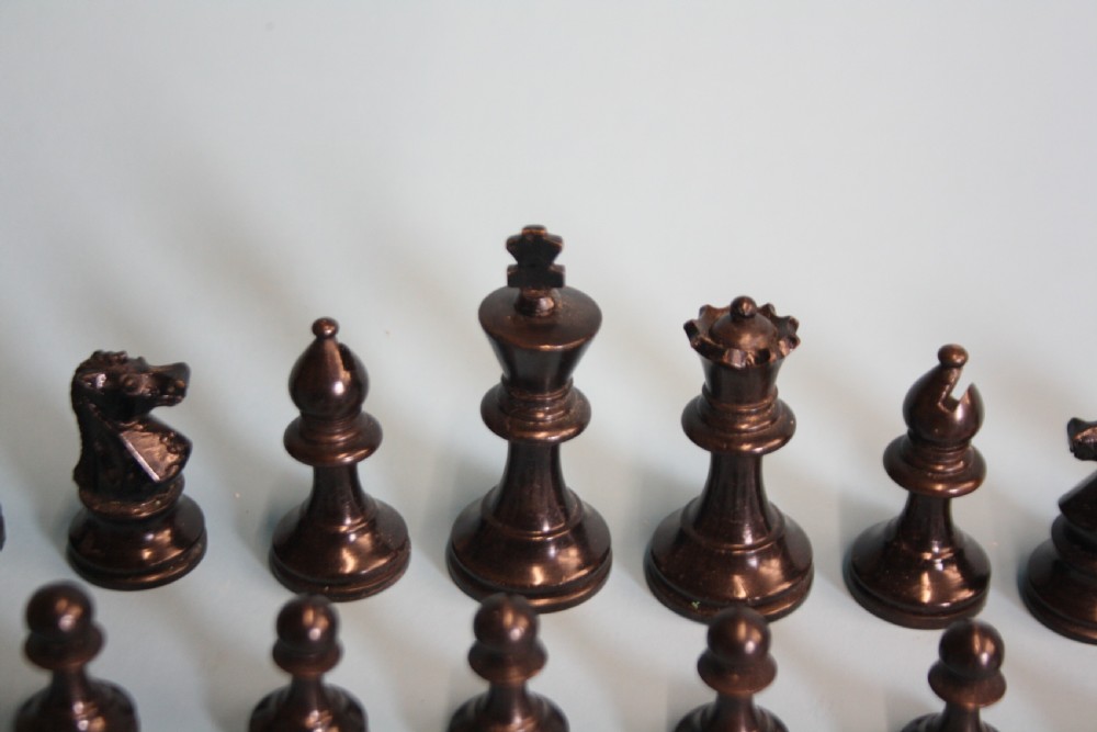 Small weighted chess set made by. (BENETFINK) LONDON View VII
