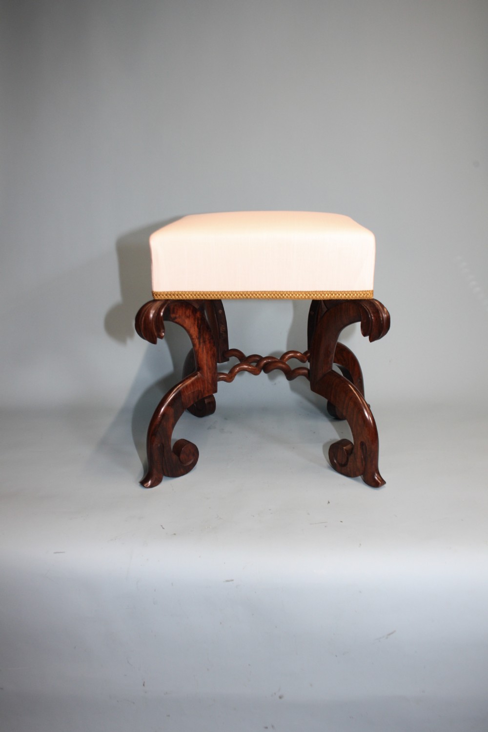 William IV rosewood stool, unusual design