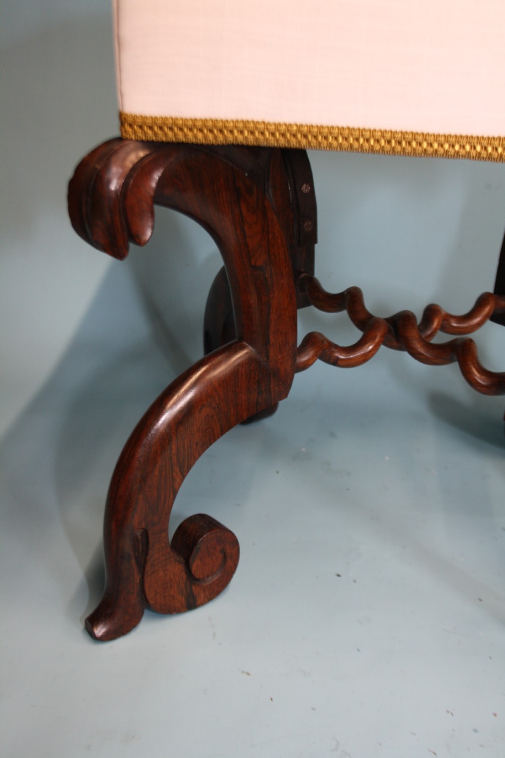 William IV rosewood stool, unusual design View II