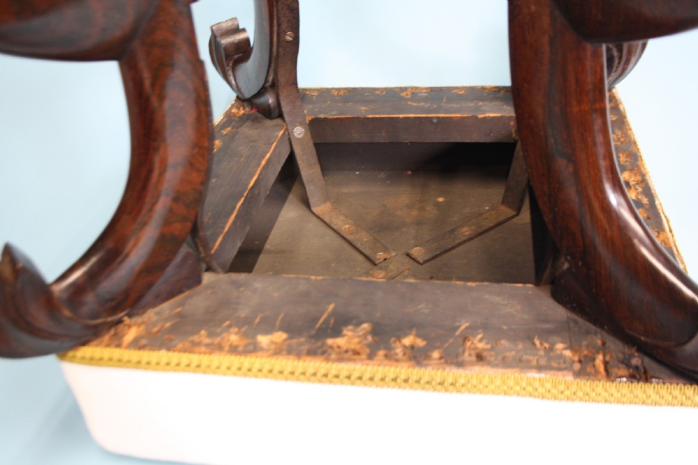 William IV rosewood stool, unusual design View III