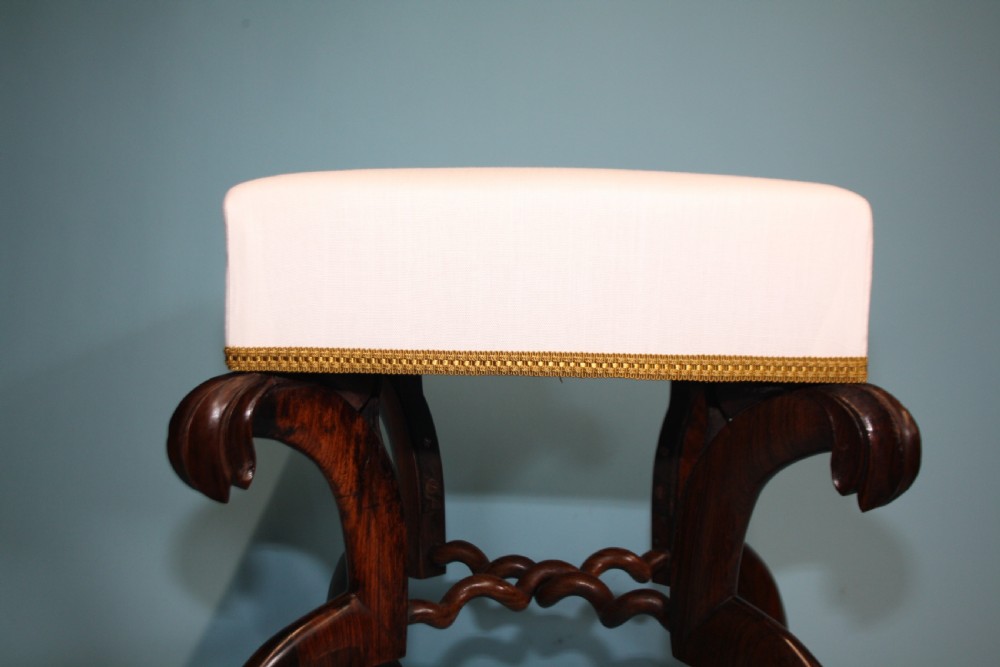 William IV rosewood stool, unusual design View VII