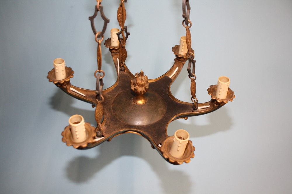 Early 20th century French Empire chandelier View II