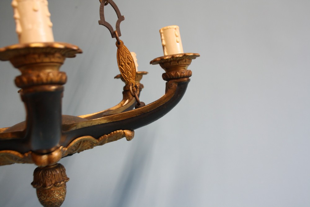 Early 20th century French Empire chandelier View IX