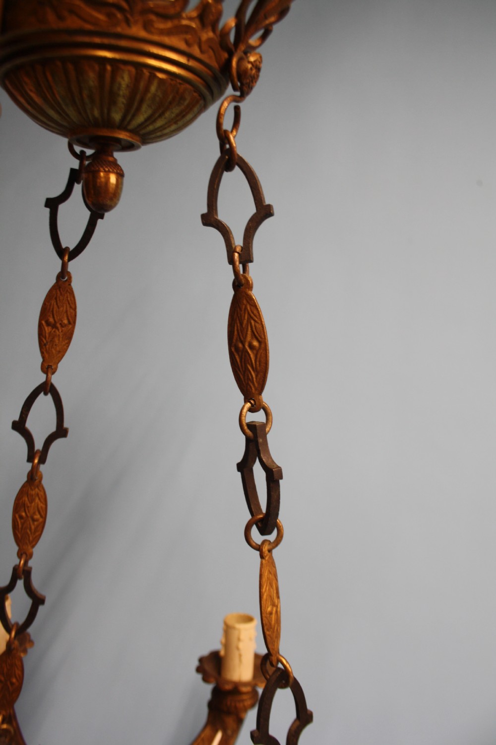 Early 20th century French Empire chandelier View XI