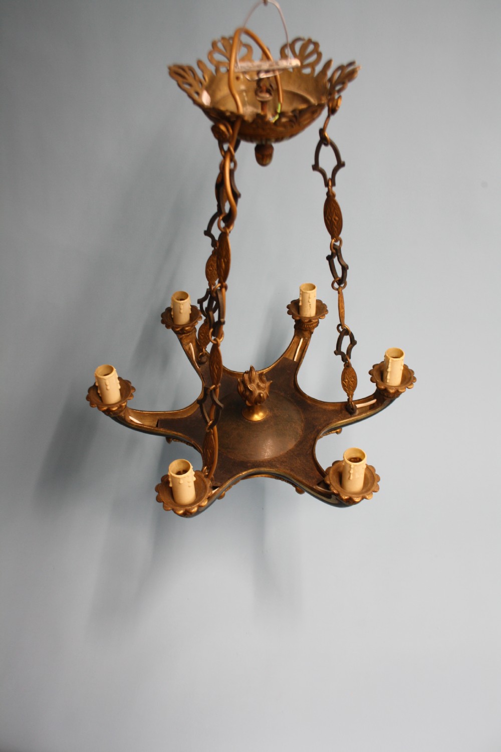 Early 20th century French Empire chandelier View XII