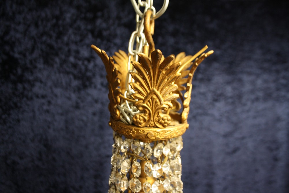 Early 20th century large 95cm high lustre chandelier View VI